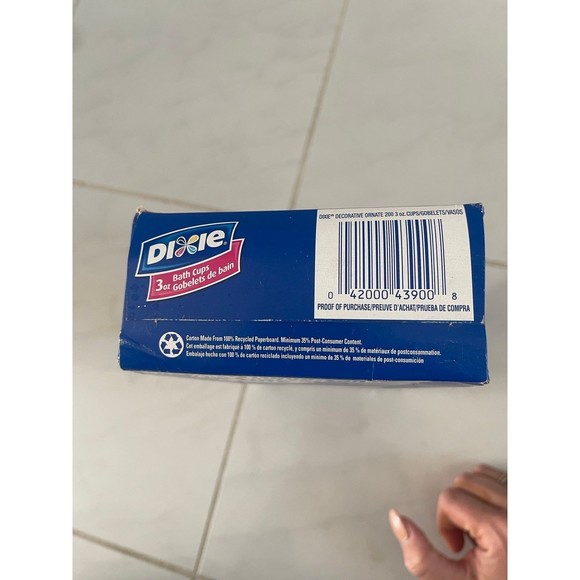 VTG Dixie Bathroom Paper Refill Cups New Sealed Assorted Designs 200 Count 3 Oz - Picture 7 of 7